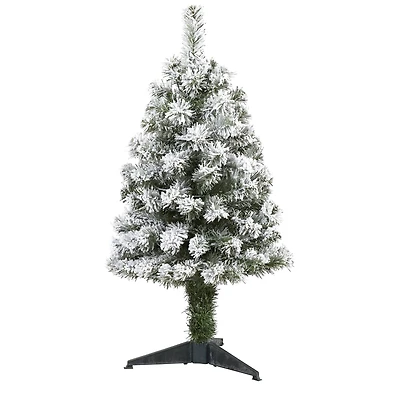 3ft. Unlit Flocked West Virginia Fir Artificial Christmas Tree