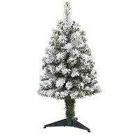 3ft. Unlit Flocked West Virginia Fir Artificial Christmas Tree