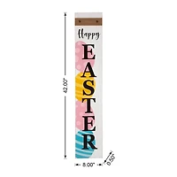 Glitzhome® 42" Wooden Happy Easter Porch Sign