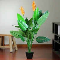 4ft. Green & Orange Artificial Bird of Paradise Potted Plant