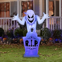 5ft. Airblown® Halloween Inflatable Ghost & Tombstone with Flickering Black Lights