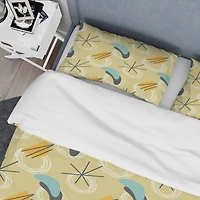 Designart 'Retro Abstract Design II' Mid-Century Duvet Cover Set