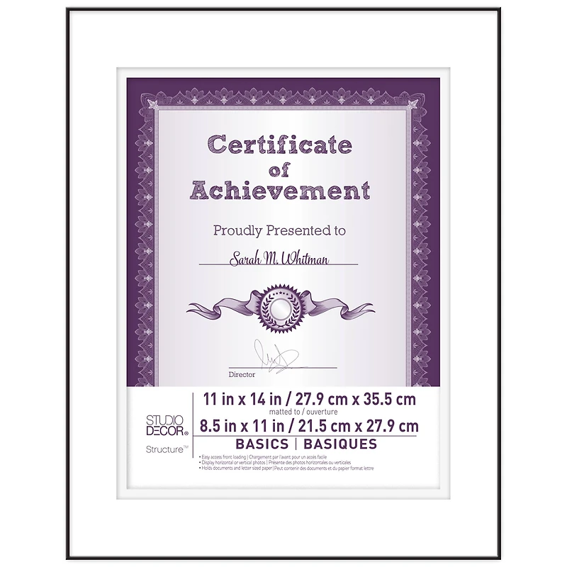 Basics Black Frame with Double Mat by Studio Décor®