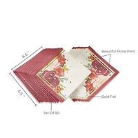 Kate Aspen® Burgundy Blush Floral 2 Ply Paper Napkins, 120ct.
