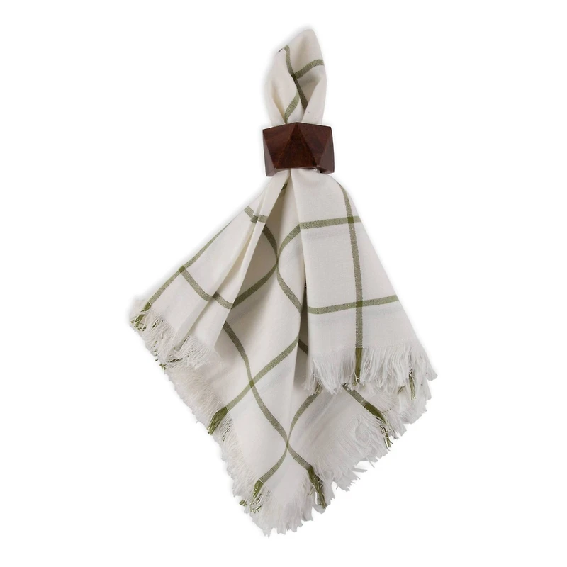 DII® Ventana Green Check Fringed Cloth Dinner Napkins, 6ct.