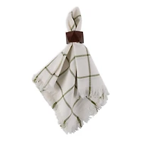 DII® Ventana Green Check Fringed Cloth Dinner Napkins, 6ct.