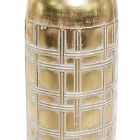 Set of 3 Gold Metal Glam Vase 35", 30", 25"