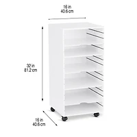 34" White Modular Mobile Panel Tower by Simply Tidy®
