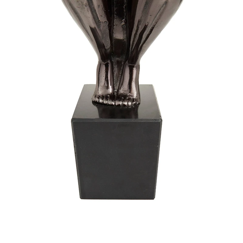 Black Aluminum Contemporary Sculpture, 18" x 31" x 5"