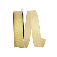 JAM Paper 7/8" x 25yd. Gold Woven Shimmer Wired Ribbon