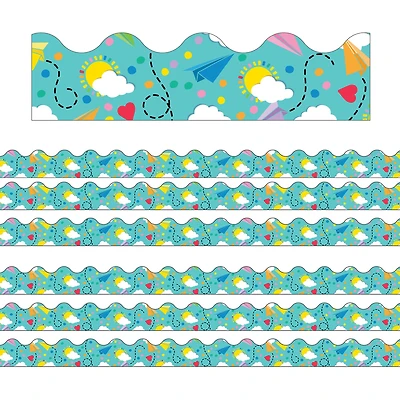 Carson Dellosa® Paper Airplanes Scalloped Border, 234ft.
