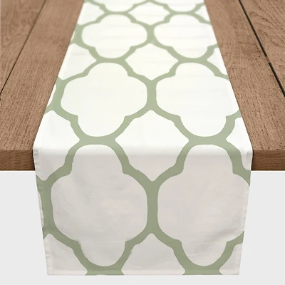 Tea Pot Lattice Pattern 16" x 72" Poly Twill Table Runner