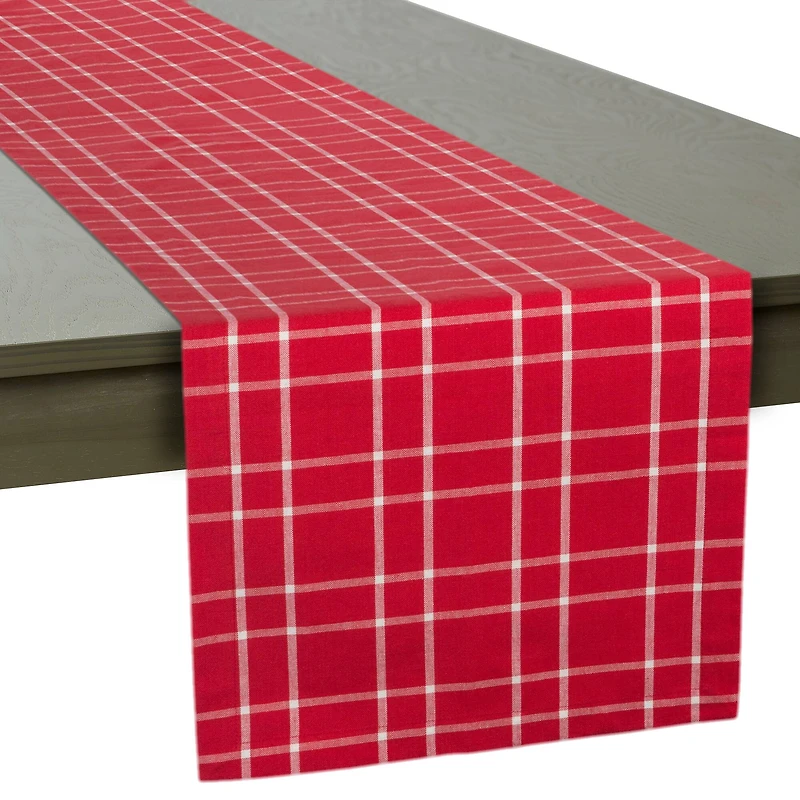 DII® 108" Holly Berry Plaid Table Runner