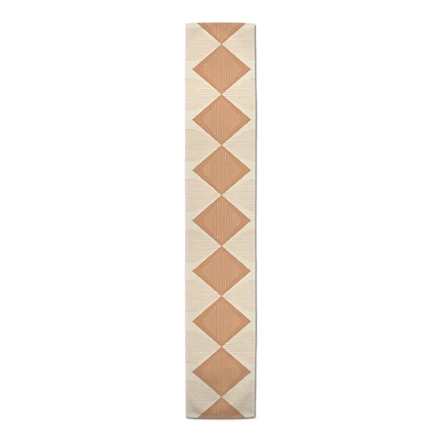 Terracotta Lines & Triangles Indoor/Outdoor Table Runner