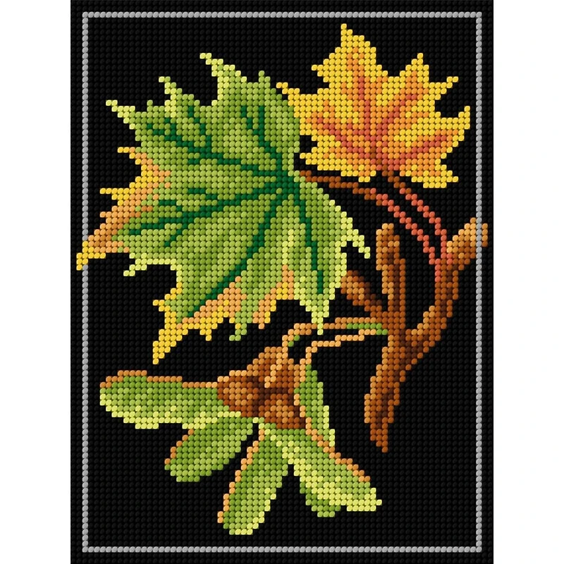 Orchidea Needlepoint Canvas For Halfstitch Without Yarn Maple - Printed Tapestry Canvas