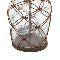 29" Brown Glass & Iron Coastal Table Lamp