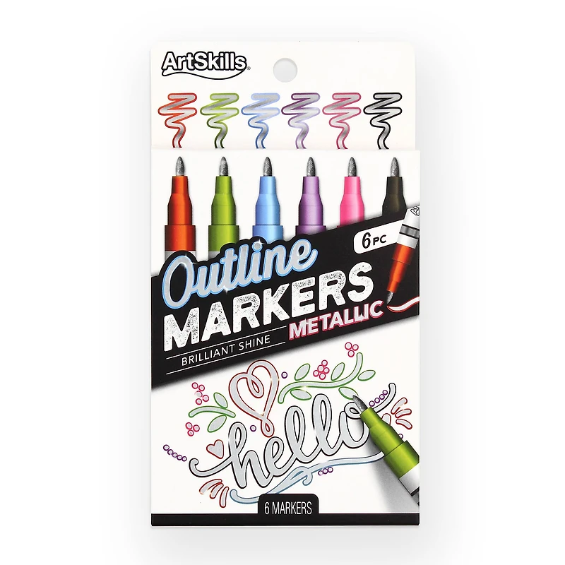 ArtSkills® Metallic Outline Markers, 6ct.