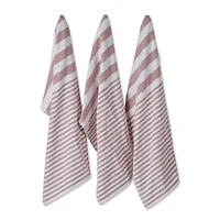 DII® Barn Red Nautical Stripe Terry Dishtowels, 3ct.