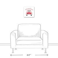 Valentines Truck 12" x 12" Canvas Wall Art