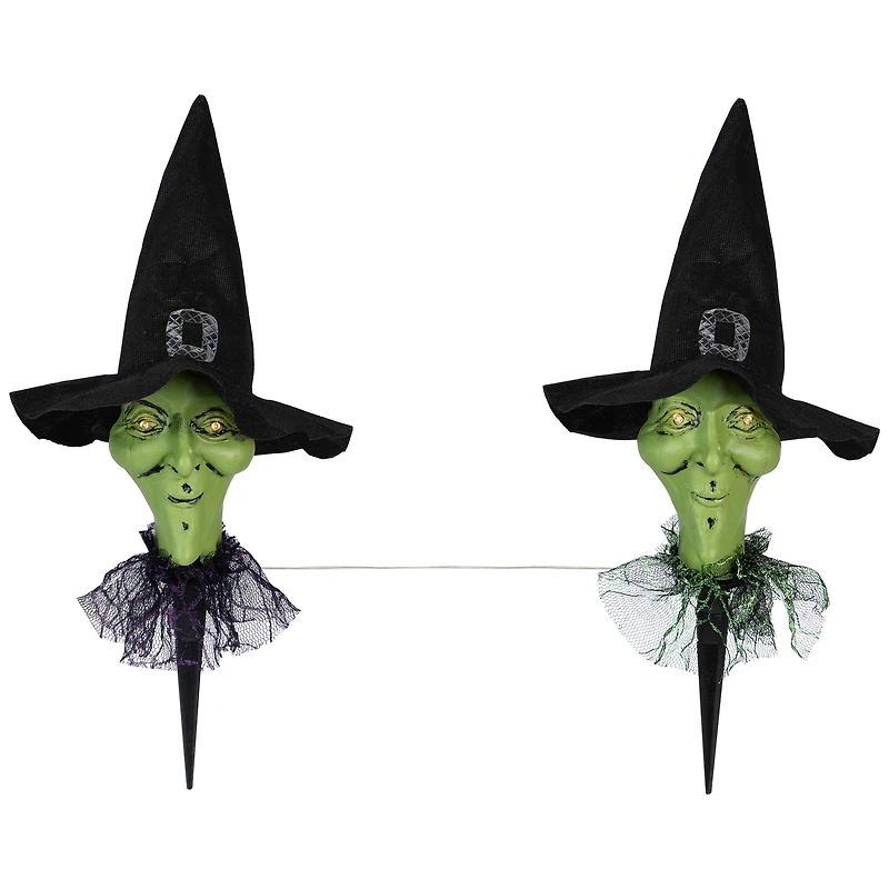 Smirking Witch Halloween Pathway Markers Set, 3ct.