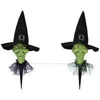 Smirking Witch Halloween Pathway Markers Set, 3ct.