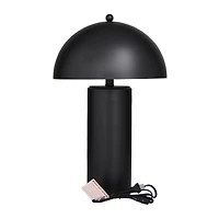 Black Metal Contemporary Table Lamp, 14" x 14" x 22"
