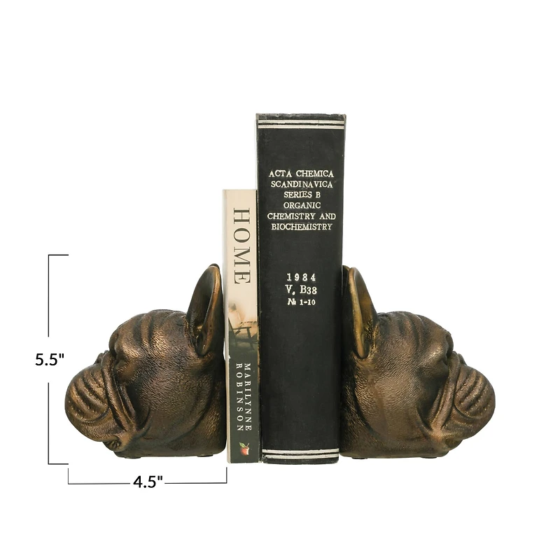 Hello Honey® 5.5" Antique Bronze Dog Bookend Set