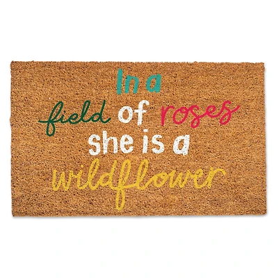 In a Field of Roses Colorful Doormat
