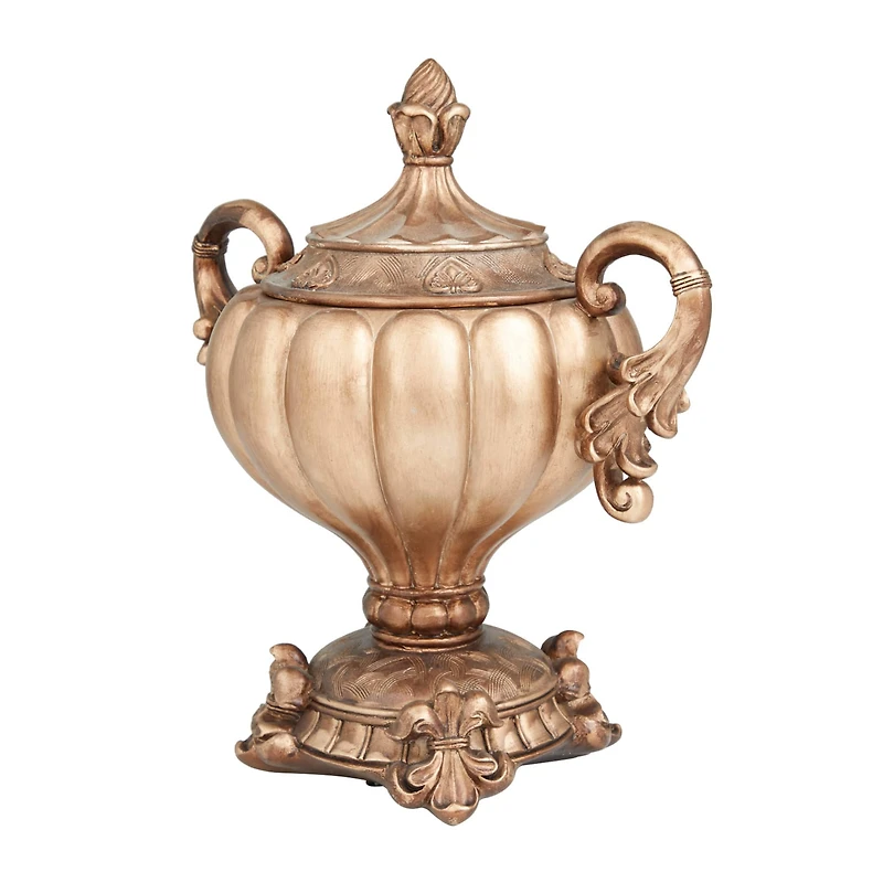 13" Bronze Traditional Decorative Jar