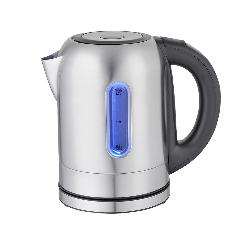 MegaChef 1.7L Stainless Steel Electric Tea Kettle With 5 Preset Temps