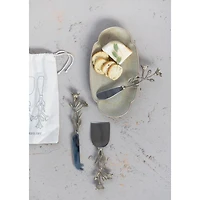 Hello Honey® Stainless Steel & Brass Cheese Knives, 3ct.