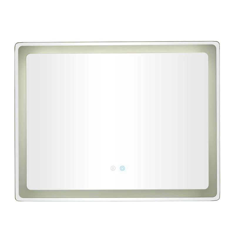 Clear Glass Modern Anti Fog Mirror, 36" x 1" x 28"
