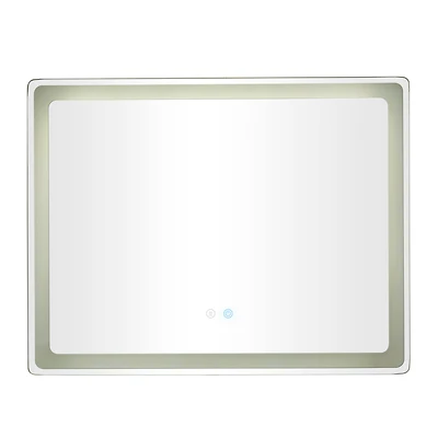 Clear Glass Modern Anti Fog Mirror, 36" x 1" x 28"