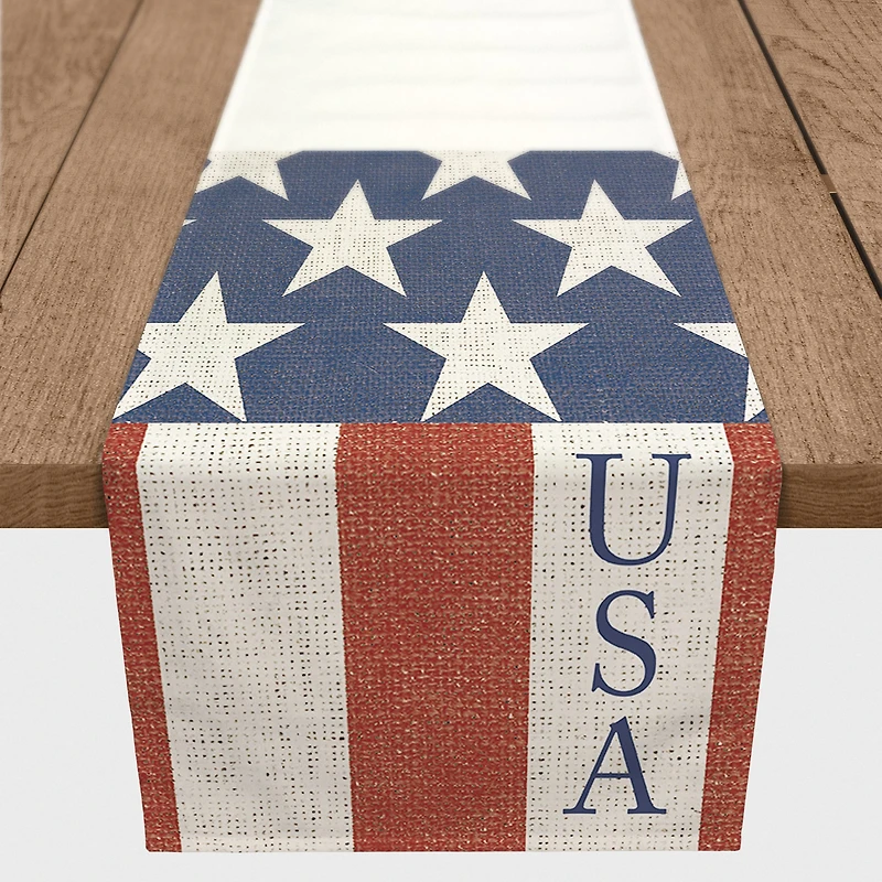 Designs Direct USA Flag Cotton Twill Runner