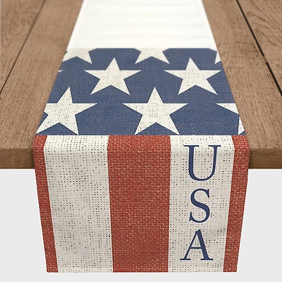 Designs Direct USA Flag Cotton Twill Runner
