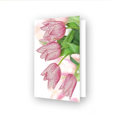 Diamond Dotz® Romantic Tulips Diamond Painting Card Kit