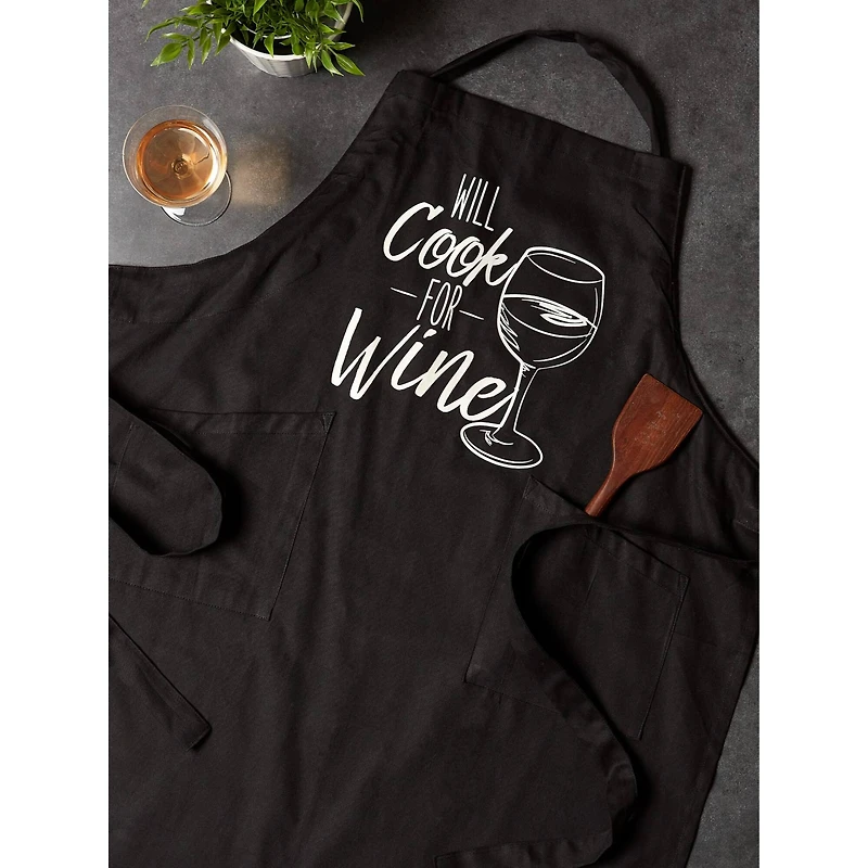 DII® Will Cook For Wine Chef Apron