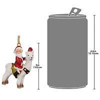 Design Toscano Santa's New Ride Llama Holiday Ornaments, 3ct.
