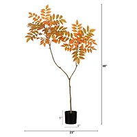 4ft. Autumn Minimalist Sumac Artificial Fall Tree 