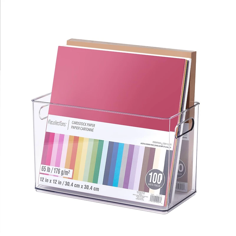 13" x 6.5" Clear Storage Bin with Handles by Simply Tidy™