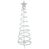 Green Lighted Spiral Christmas Trees Set