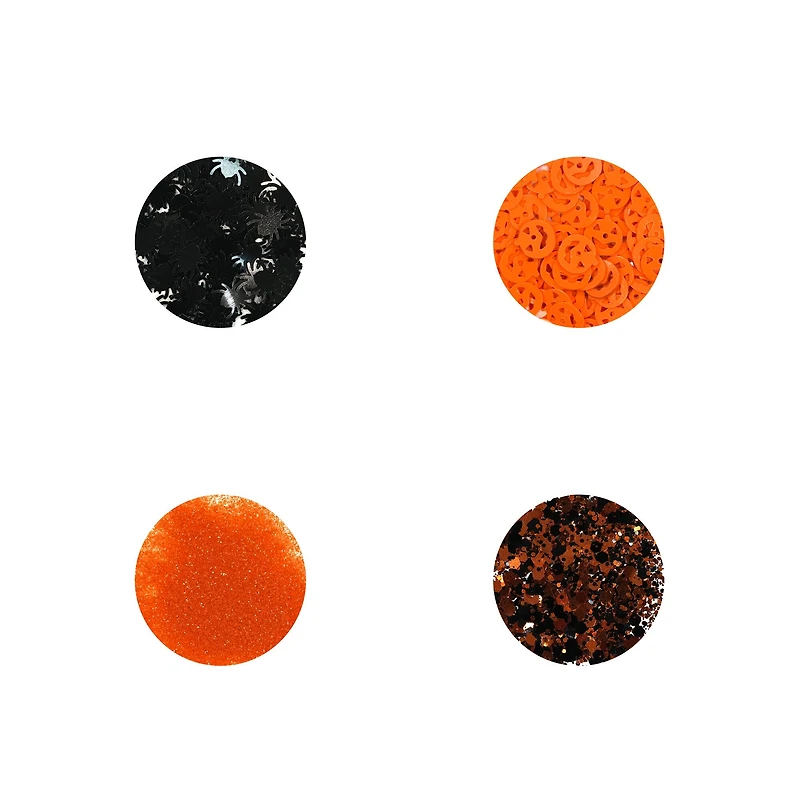 Halloween Pumpkins & Spiders Mixed 4-Piece Glitter Set by Recollections™