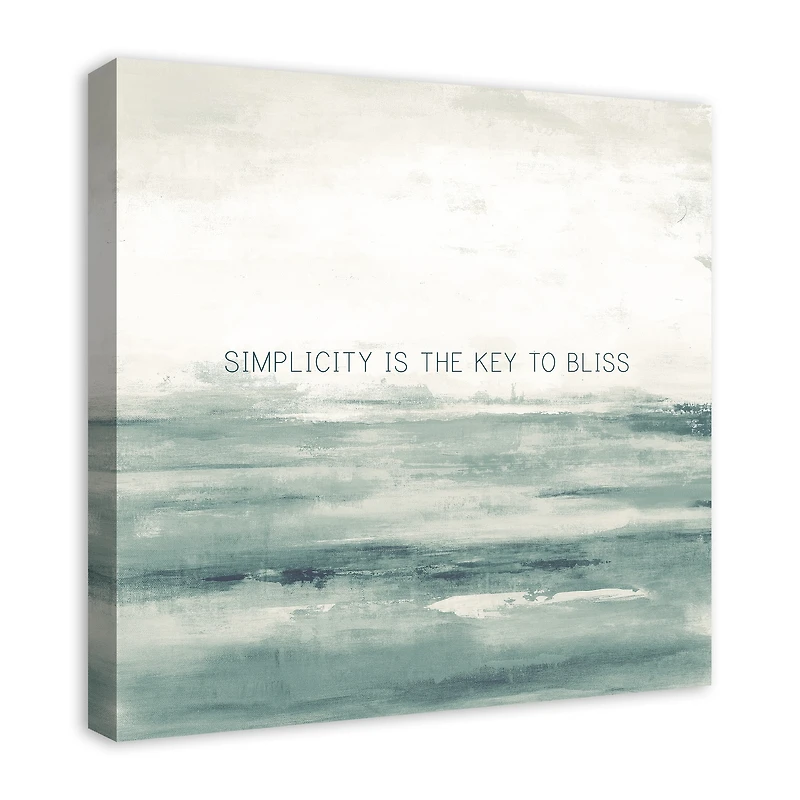 Simplicity is the Key To Bliss Canvas Wall Art