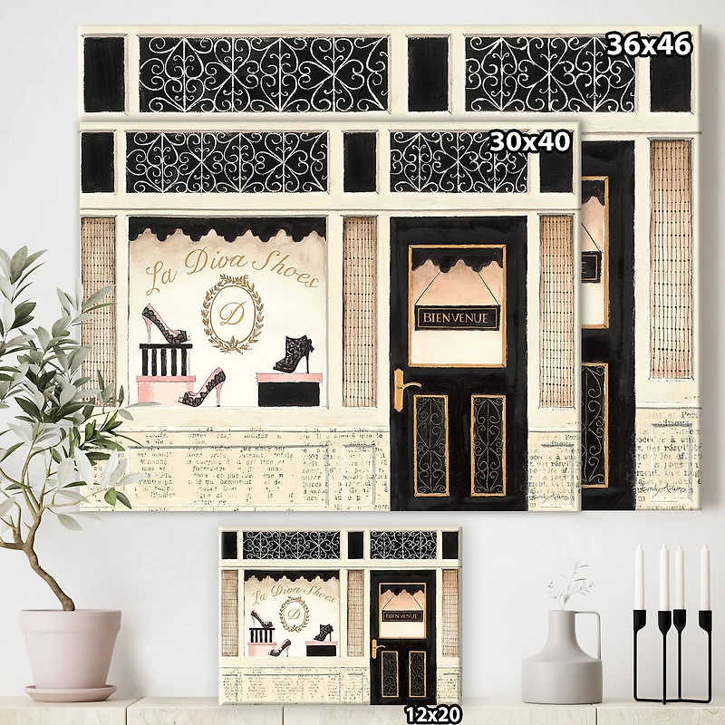 Designart - Paris Diva Shoes Painting