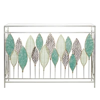 Silver Metal Contemporary Console Table 30" x 44" x 15"