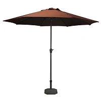 9ft. Brown & Black Outdoor Patio Market Umbrella