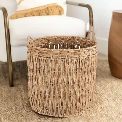 Household Essentials Tall Hyacinth Wicker Floor Basket