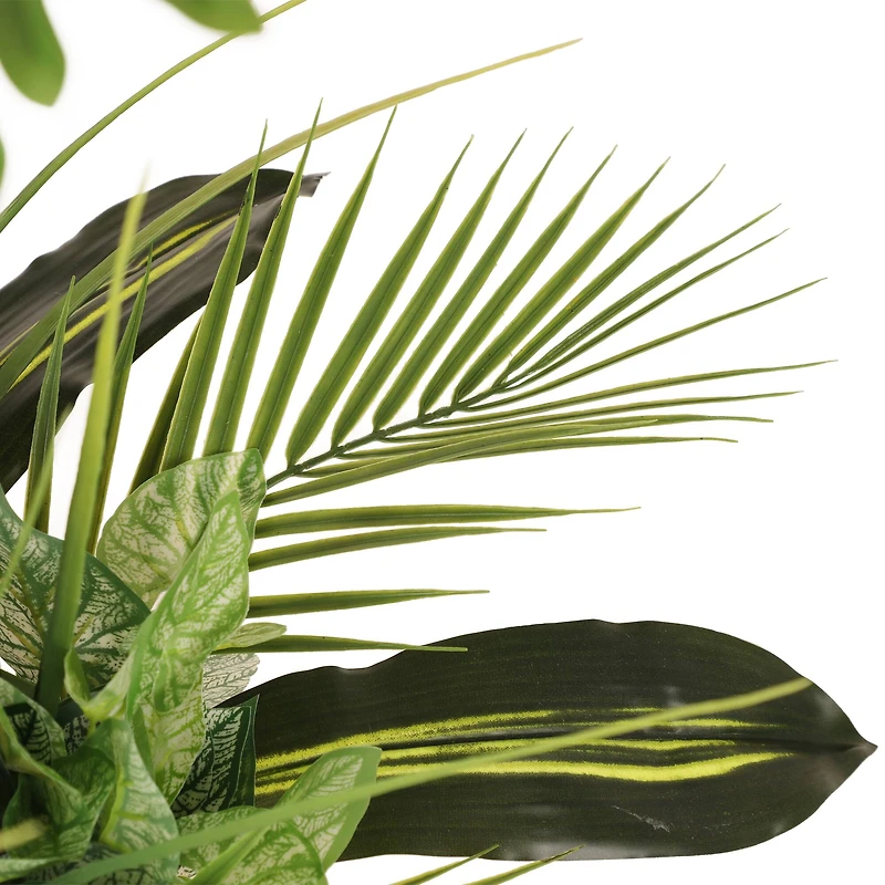 6ft. Artificial Areca Palm Tree in White Decorative Pot