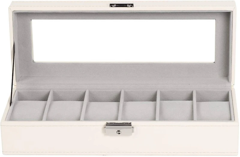 Rice White Hexa Leather Watch Box