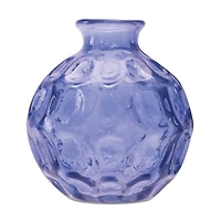 4.25" Blue Bubble Glass Bud Vase Set